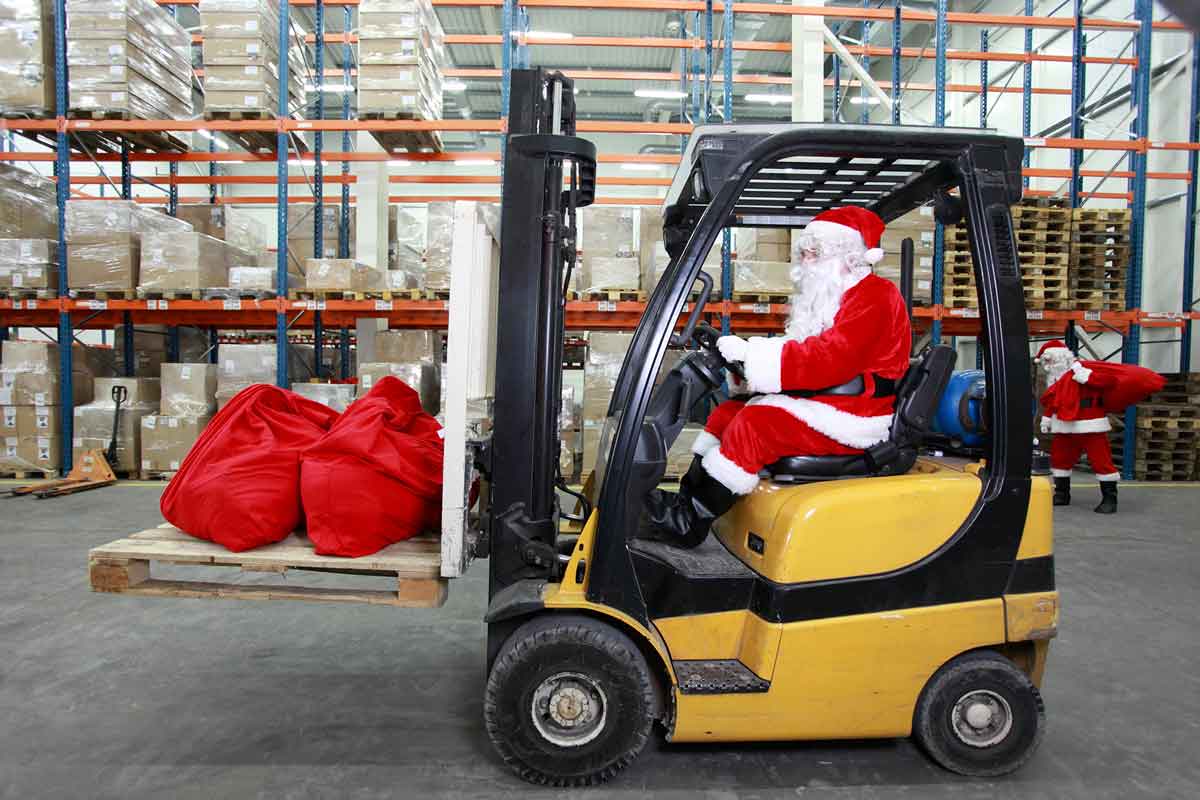 santa doing Christmas deliveries