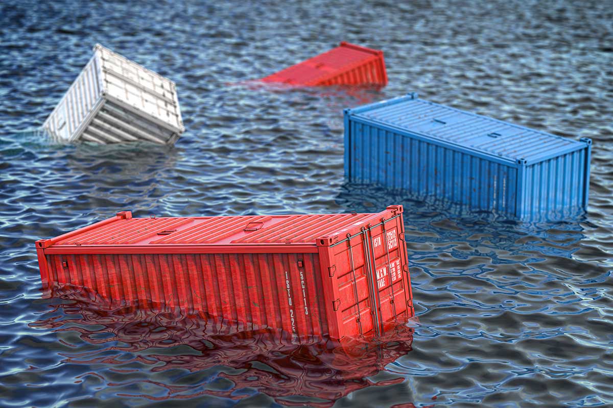 shipping containers lost at sea